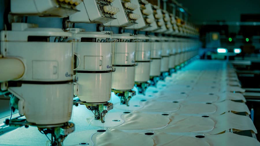 Multi-head embroidery machines